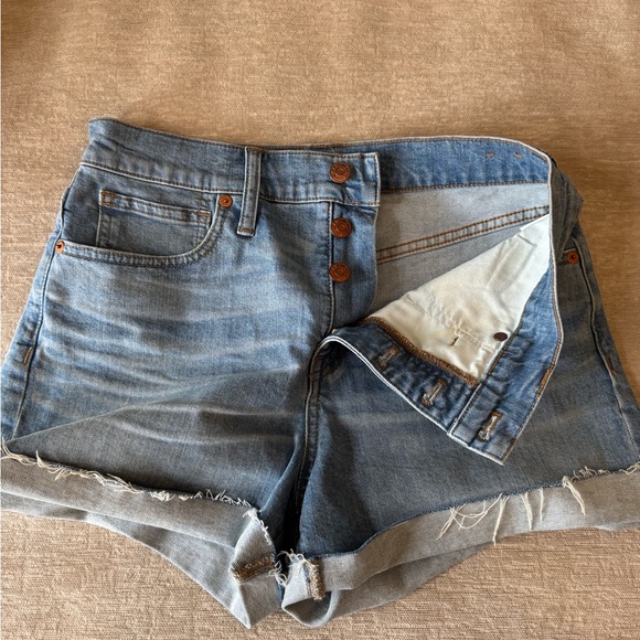 Madewell 26 High Rise Button Front Denim Jean Shorts - Picture 3 of 8